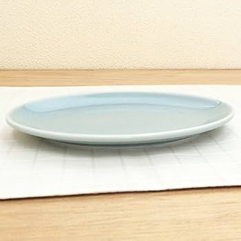 青色 陶器 楕円形 大 皿 ４枚 shikisaionline_9a665-15-24g